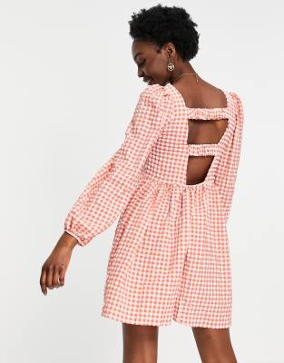 asos red gingham dress