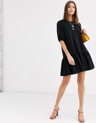 asos tall black dress