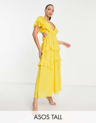 asos dress yellow