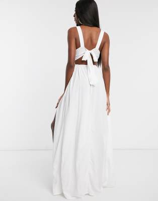 asos tall white dress