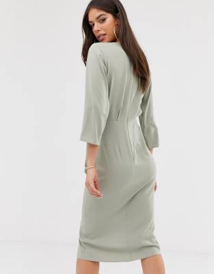 asos wrap around dress