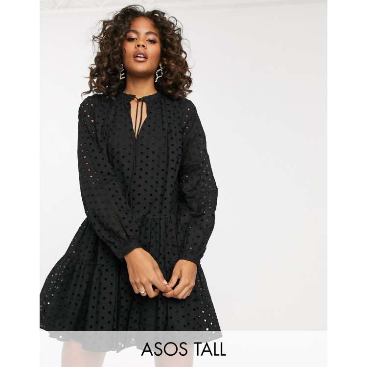 Asos tiered cheap trapeze mini dress