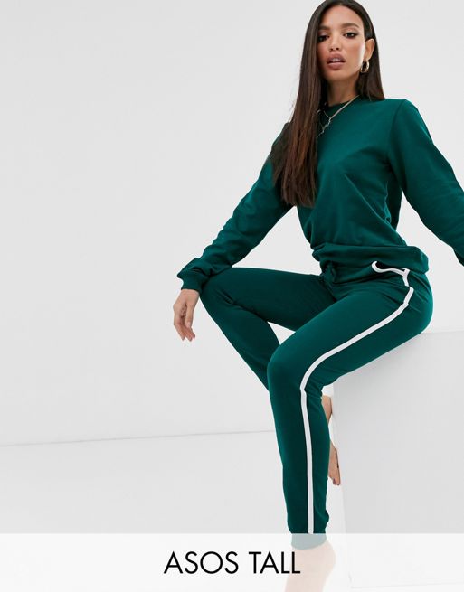 ASOS DESIGN Tall tracksuit cute sweat / basic jogger with tie with ...