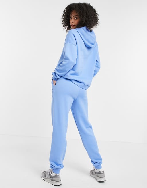 ASOS DESIGN oversized hoodie and oversized sweatpants with cargo pocket  tracksuit in blue