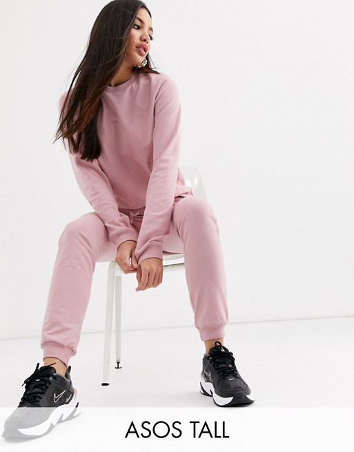 ASOS DESIGN Tall tracksuit ultimate sweat / jogger with tie