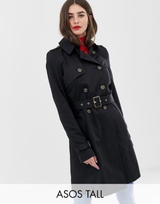 plus size black mac coat