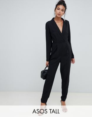 asos tall black jumpsuit