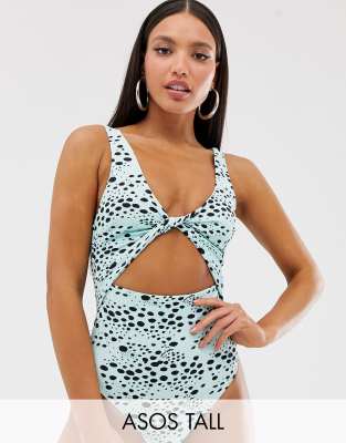 asos polka dot swimsuit