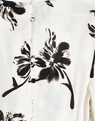 cream floral jumpsuit