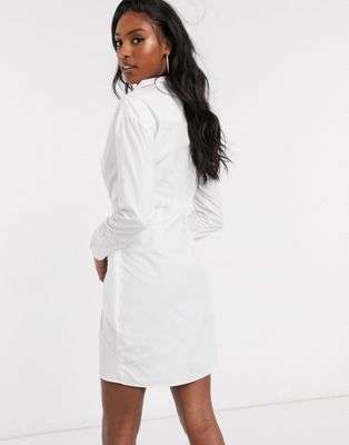 White Wrap Shirt Dress Online Store, UP ...