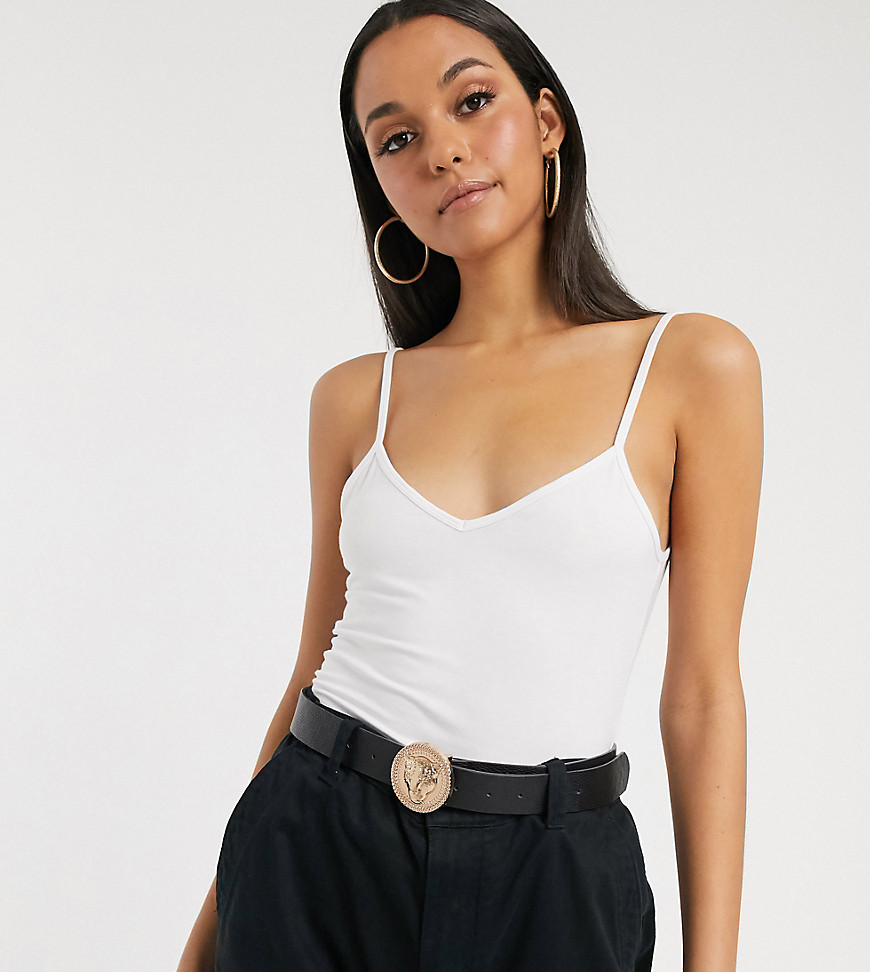 ASOS TALL ASOS DESIGN TALL ULTIMATE CAMI WITH V-NECK IN WHITE,ULTIMATE CAMI