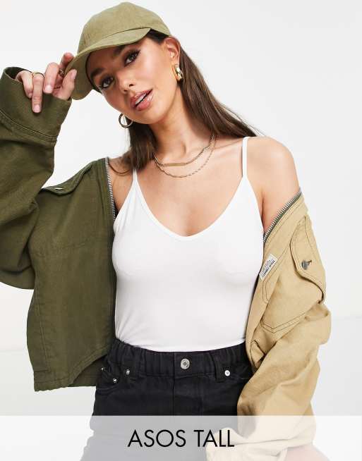 ASOS DESIGN Tall - Ultimate - Canotta bianca con scollo a V