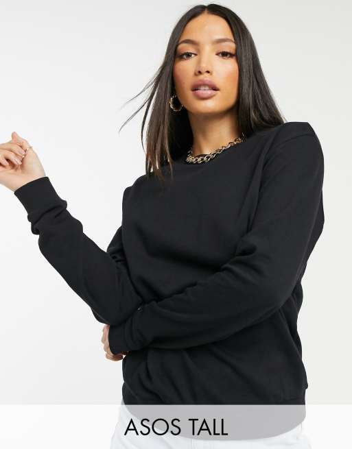 Black Cotton Sweatshirt