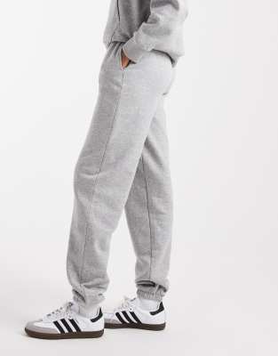 Asos Tall Asos Design Tall Ultimate Cuffed Brushback Sweatpants In Gray