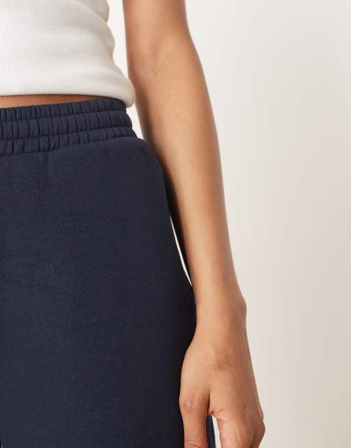 ASOS DESIGN Tall ultimate cuffed brushback sweatpants in navy