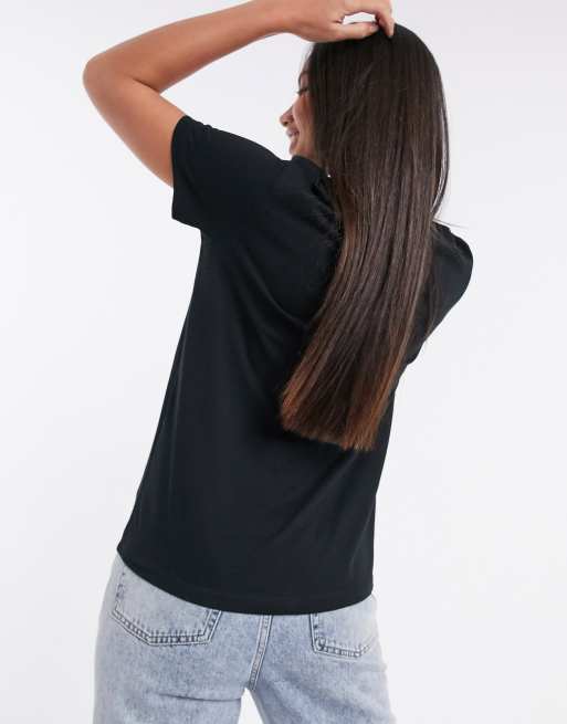 ASOS DESIGN Tall – Ultimate – Czarny bawełniany T-shirt z okrągłym dekoltem – BLACK, 2 z 4