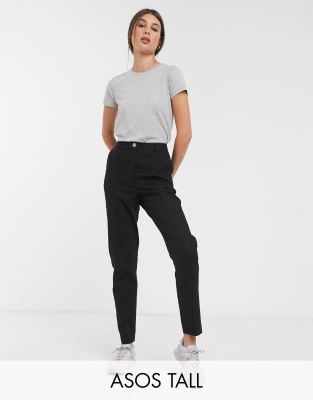 tall black cigarette trousers