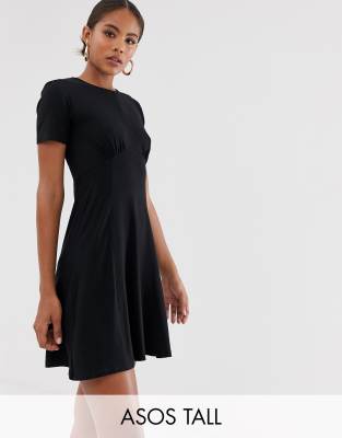 asos tall black dress