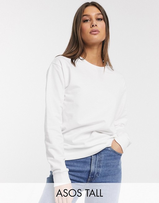 ASOS DESIGN Tall ultimate organic cotton sweatshirt in white