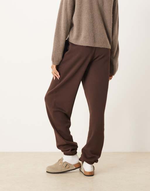 ASOS DESIGN Tall - Ultimate - Pantalon de jogging resserré aux chevilles à envers brossé - Chocolat, 4 de 5