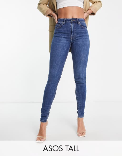 Asos tall best sale high waisted jeans