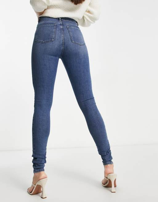 ASOS DESIGN Tall ultimate skinny jeans in authentic mid blue