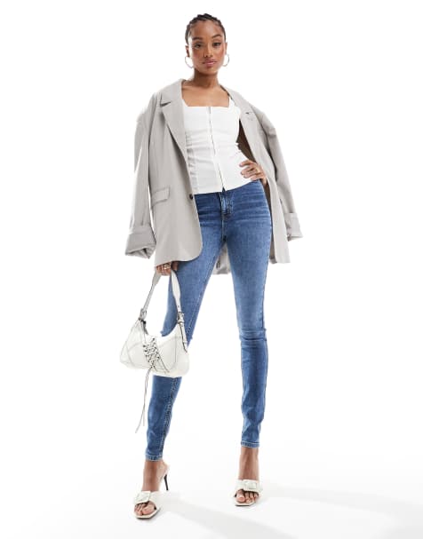 ASOS DESIGN Tall – Ultimate – Skinny-Jeans in Mittelblau - view 1