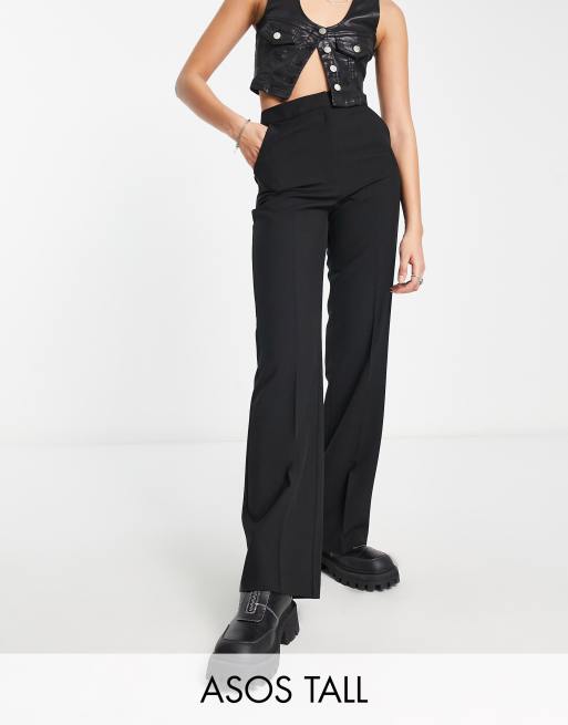 ASOS DESIGN Tall ultimate straight leg pants in black