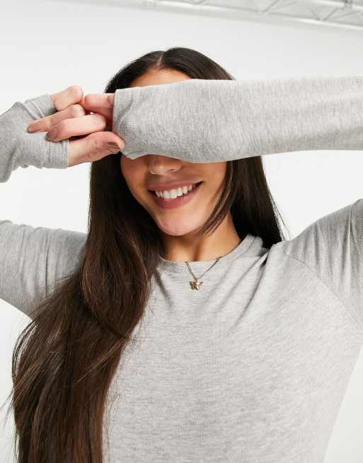 ASOS DESIGN Tall - Ultimate - T-shirt coupe slim à manches longues - Gris chiné, 4 de 4