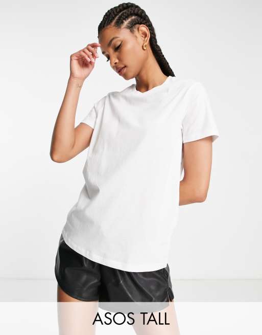 ASOS DESIGN Tall - Ultimate - T-shirt girocollo bianca in misto cotone - WHITE