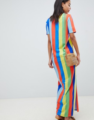 asos rainbow dress