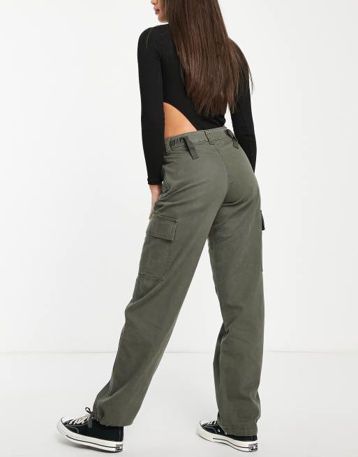 ASOS DESIGN Tall slim cargo pants with pockets in sand