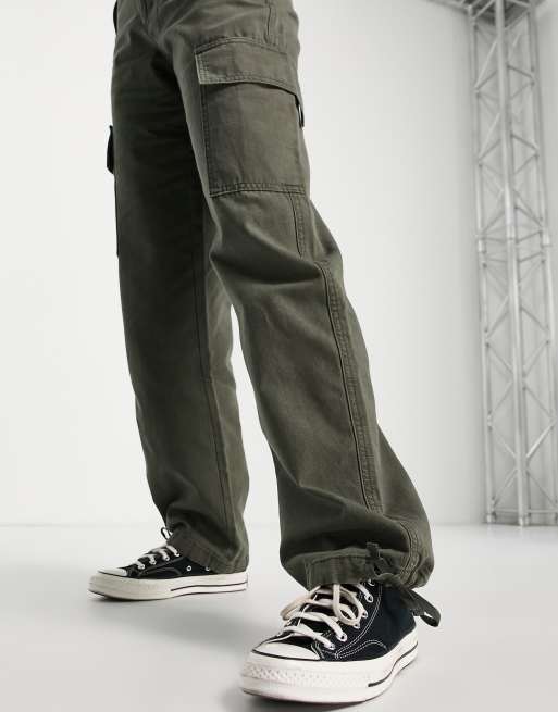 ASOS DESIGN Tall utility cargo trousers in khaki