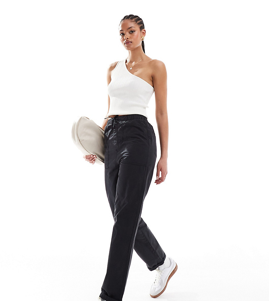 Asos Tall Asos Design Tall Utility Pants In Washed Black