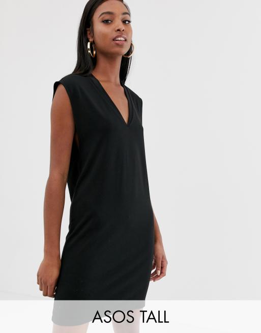 Sleeveless V Neck Ponte Dress