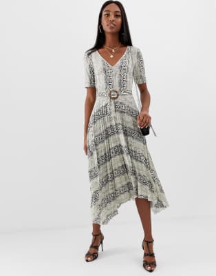 asos snake print midi dress