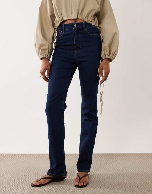 ASOS DESIGN Tall - vaqueros rectos slim de lavado oscuro azul, 3 de 5