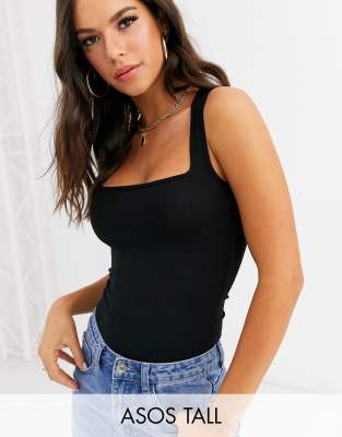 asos black vest top