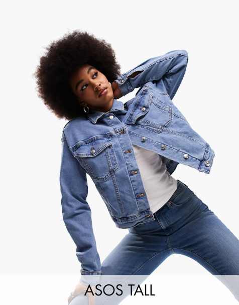 Vestes en Jean pour Femme Noires Courtes et Oversize ASOS