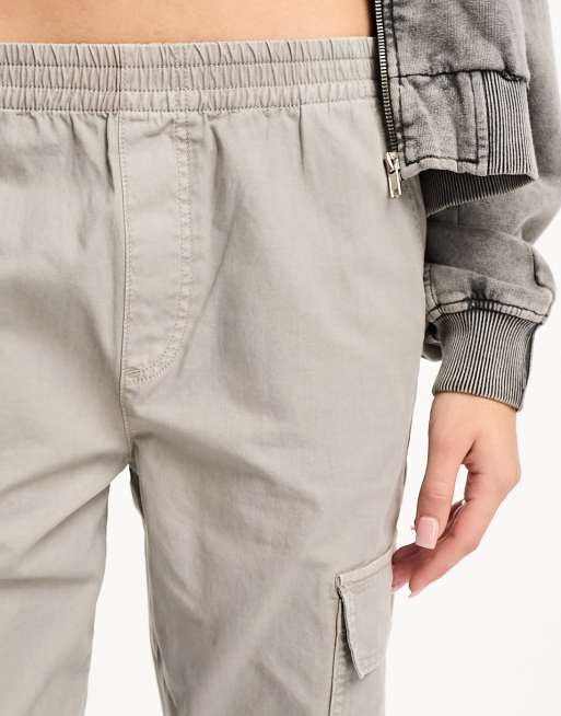 ASOS DESIGN Tall washed cargo pants with cuff hem in stone, 3 of 5