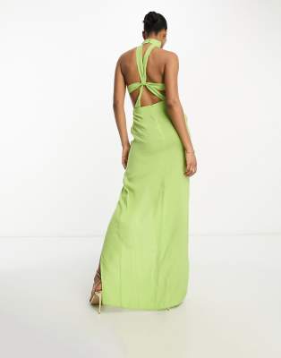 Neon Green Halter Dress