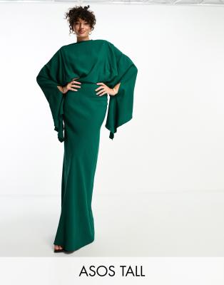 Swept away forest green best sale long sleeve maxi dress