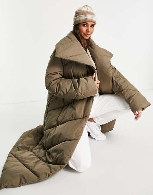 Long puffer cheap coat women's asos