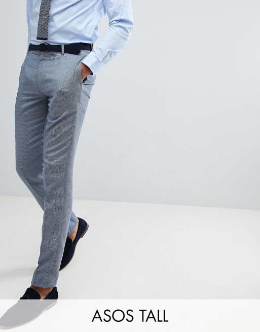 ASOS DESIGN - Tall - Bröllop - Ljust blå kostym i skinny fit i mikrofiber, 3 av 4