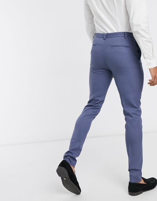 ASOS DESIGN super skinny suit pants in light blue