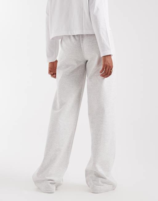 ASOS DESIGN Tall wide leg brushback sweatpants in ice heather, 2 of 5