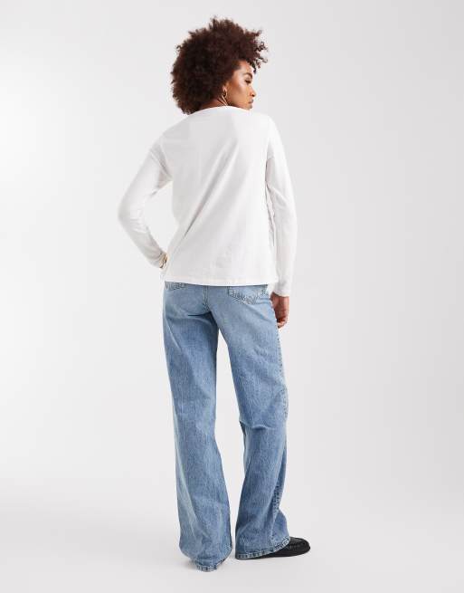 ASOS DESIGN Tall wide leg dad jean in light vintage wash Circular Design Collection, 3 of 5