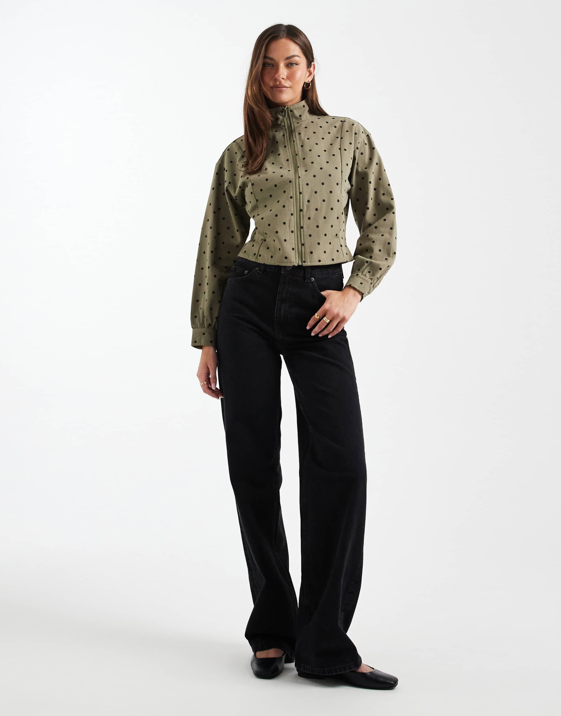 asos design tall wide leg dad jeans in black