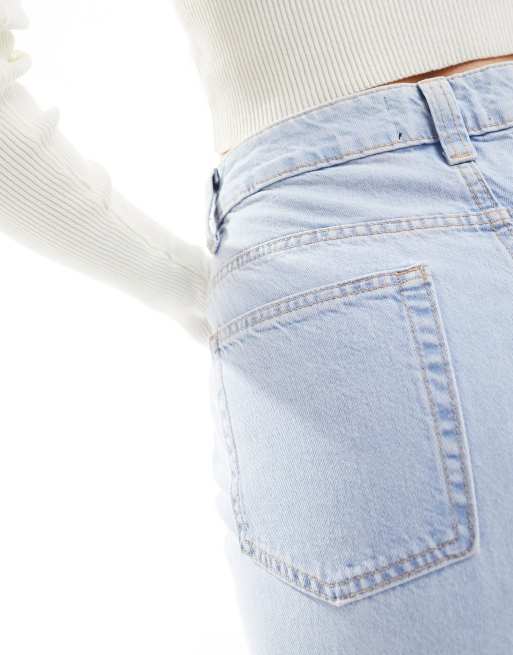 ASOS DESIGN Tall dad jeans in bleach