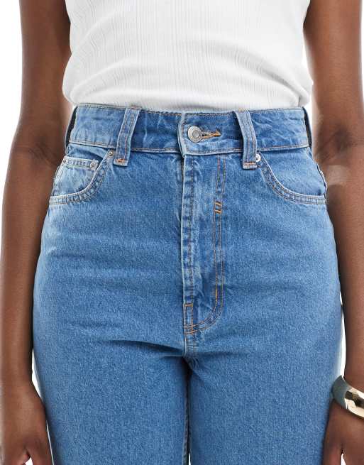 ASOS DESIGN Tall wide leg dad jeans in clean blue
